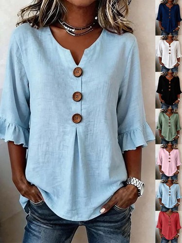 Ladies summer linen tops women - ladies,