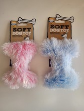 Good Boy - X2 Fluffy Bones With Squeak - Dog Toys