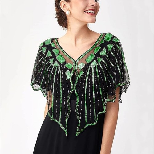 Bead wrap poncho shrug shawl - shrug,