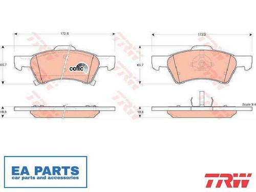 Brake pad set disc - disc, for
