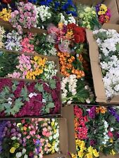 12x Winter Flower Bushes Mix Joblot Artificial Silk Bouquet Spray Garden Grave