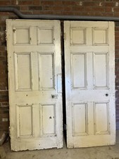 Pair of reclaimed period 6 panel doors