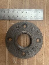 Black Malleable Cast Iron Pipe Fittings BSP 1" - Wall Flange Plate (4 Screws)