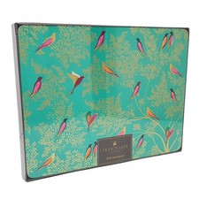 Sara Miller London Placemats Green Birds Set of Four Cork Based from Portmeirion
