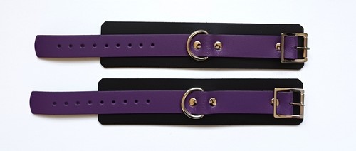 Real leather wrist cuffs - leather,