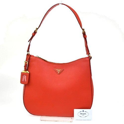 Prada logo saffiano shoulder - logo,