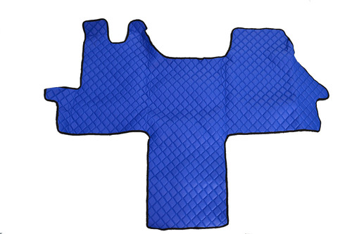 Blue floor cover - cover, leather