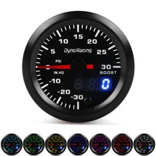 2" 52mm Digital LED Boost Gauge Tinted 7 Color 0-30 PSI Pressure Turbo Meter