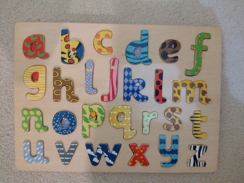 Wooden alphabet puzzle jigsaw - alphabet, puzzle/jigsaw