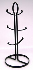 BLACK WROUGHT IRON METAL 6 CUP
