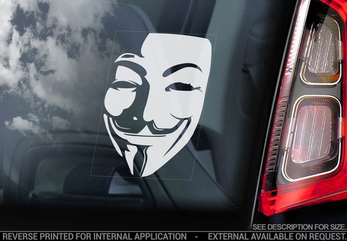 Anonymous mask car - anonymous, window