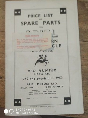 Ariel h twin spare - ariel, h.