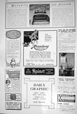 Old 1920 Napier Motor Car Herculaces Kodak Foster Jellies Cinzano Wri 20th