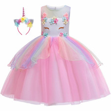 2024 Girls Unicorn Fancy Dress