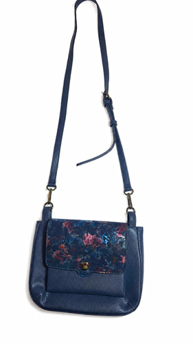 Pavers navy leather floral - navy,