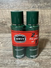 Vintage Brut Deodorant Faberge Twin Pack 1990’s NEW UNUSED