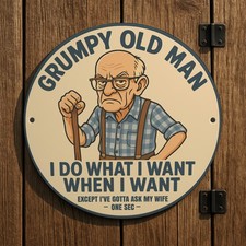 Funny Dad Grandad Sign Grumpy
