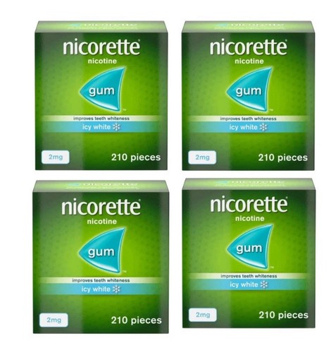 Nicorette gum 2mg icy - icy, white