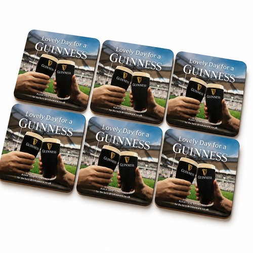 Official guinness beer mats - 6,
