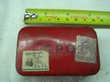 rare vintage old gpo post man cycle tire puncture repair tin garage shed find