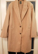 Ladies 3/4 length Camel Coat Size 20 Primark NEW