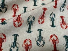 Red & Blue Lobster Print