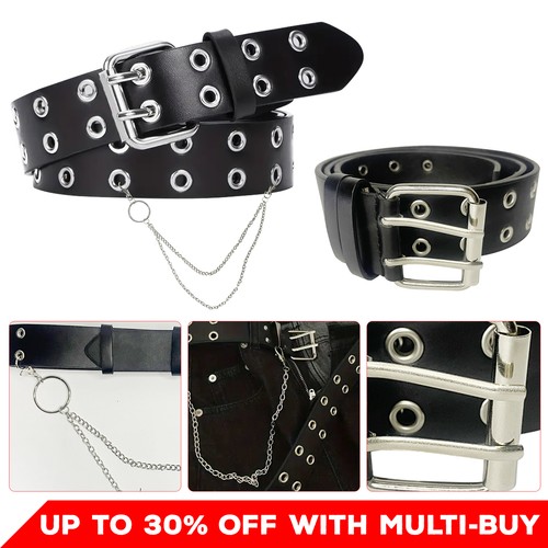 Double grommet belt for women - grommet,