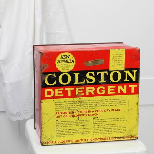 Vintage colston detergent tin - vintage,