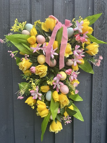 Easter spring swag door wreath - easter/spring,