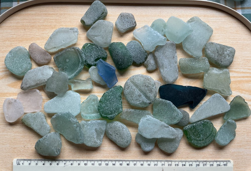 900g large sea glass - sea, pieces