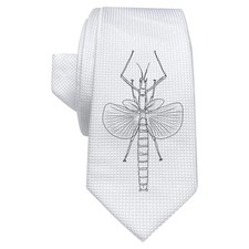 'Stick Insect' White Tie /
