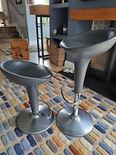 Magis Bombo Bar Stools x2 Silver/Grey