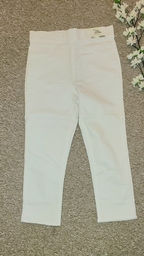 White stretch denim - denim, cropped