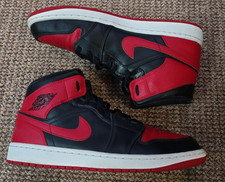Custom Nike Air Jordan 1 Mid ('Bred’) (2020 release) - Size UK 11