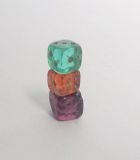 Antique CZECH Glass CRACKERJACK Cracker Jack Dice
