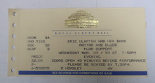 Eric Clapton used Concert Ticket Albert Hall 1993
