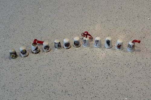 Job lot christmas thimbles - lot,