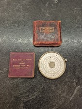 Vintage Halden's Calculex Circular Slide Rule Including Instruction Book & Case