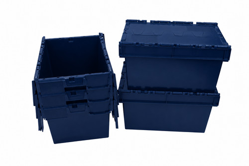 Blue plain plastic storage - blue,