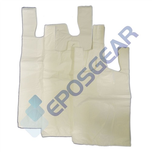 Medium large plain - large, white