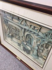 Vintage Anton Pieck Shadow Box  Toy Shop Large Approx 25 Inches X 20 Inches