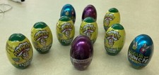 Lot Of New SMARTIES purple Tin Egg &Warheads Extreme Sour Hard Candy Tins 10eggs