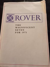 Rover The Magnificent Seven For 1971 Brochure