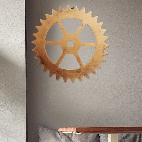 Wall art wood gear - art,