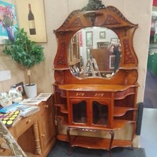 Edwardian walnut dresser - can be separated into two parts for transport