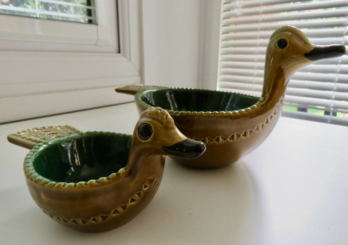 Duck ceramic peanut bowl - duck,