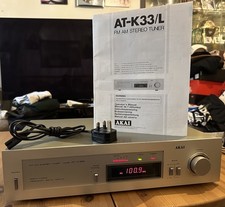 Akai AT-K33L FM/AM/MW/LW Stereo Tuner Silver Vintage 80s HiFi Separate FREEPOST