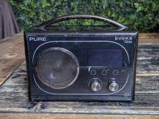 Pure Evoke Flow RDS FM DAB Radio & Media Player - Used Black UNTESTED/FOR PARTS