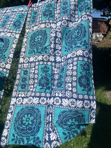 Vtg 60s 70s blue white - 2,