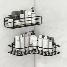 Floating Wall Shelf Metal Organiser Rack Bathroom Shower Caddy Storage UK